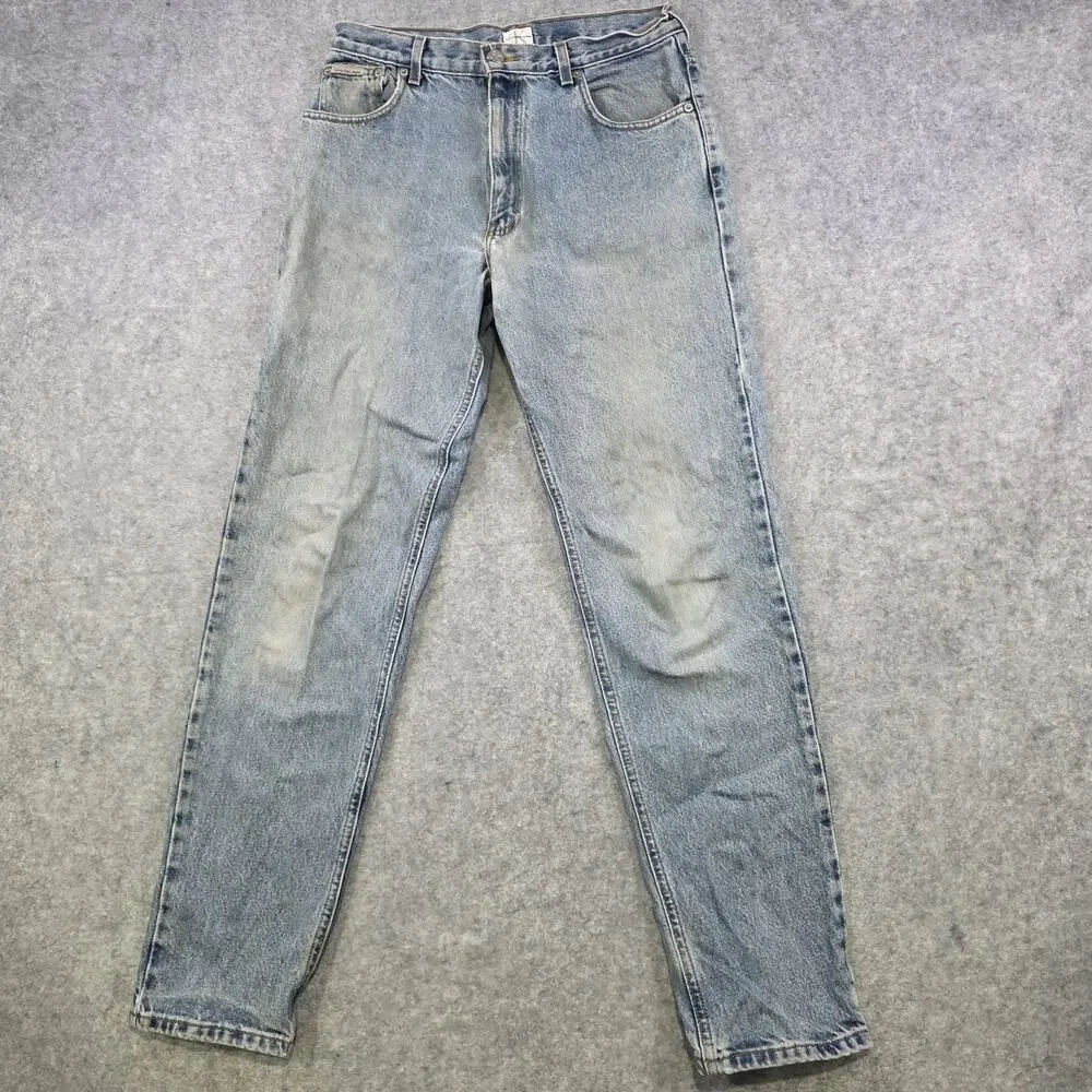 Vintage 90s Calvin Klein Jeans Mens 31x34 Blue Easy Fit Stonewash‎ Denim USA